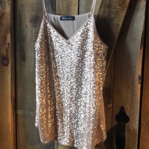 Gold Sequin Sparkly Cami